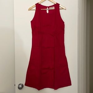 FabIndia Sleeveless Midi Dress in Red, Medium